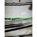 210GSM Black Weaving Fabric Tarpaulin and White Color with 6 Black Stripes Tarpaulin